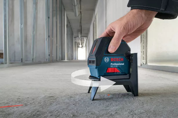GCL 2-15 Professional Kombilaser im Handwerkerkoffer mit 3 x Batterie (AA), Drehhalterung