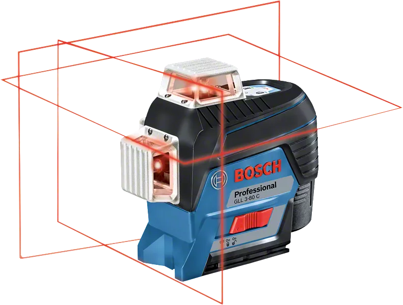 GLL 3-80 C Professional Linienlaser mit 4 x Batterie (AA), Adapter