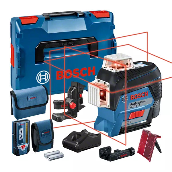 GLL 3-80 C Professional Linienlaser in L-BOXX 136 mit 1 x Akku GBA 12V 2.0Ah, Halterung