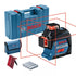 GLL 3-80 Professional Linienlaser im Handwerkerkoffer mit 4 x Batterie (AA), Laserzieltafel