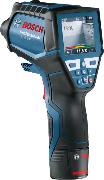 GIS 1000 C Professional Thermodetektor mit 4 x Batterie (AA), Adapter