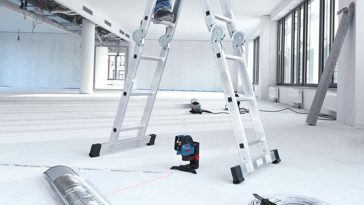 GCL 25 Professional Kombilaser mit 4 x Batterie (AA), Laserzieltafel