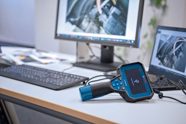 GIC 12V-4-23 C Professional Inspektionskamera mit 4 x Batterie (AA), Hakenmagnet