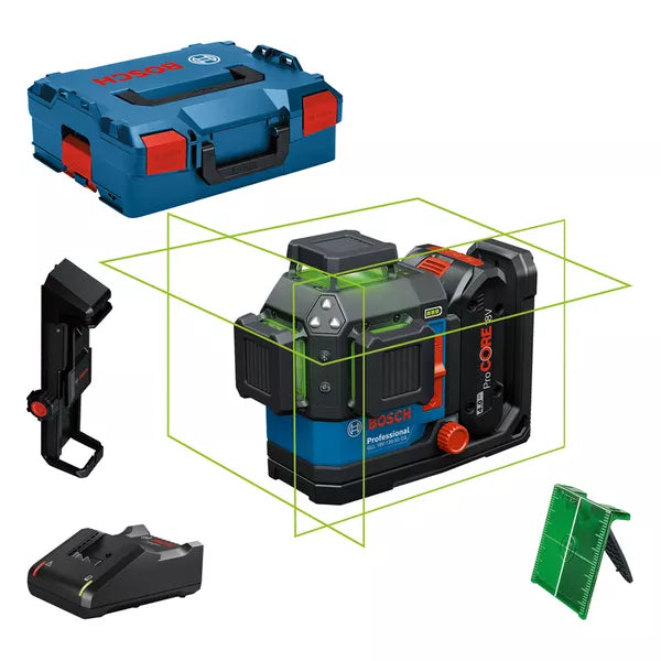 GLL 18V-120-33 CG Professional Linienlaser in L-BOXX 136 mit 1 x Li-Ion-Akku ProCORE18V 4.0Ah, Laser-Zieltafel