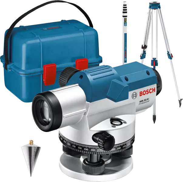 GOL 32 G Professional Optisches Nivelliergerät in Handwerkerkoffer mit Zubehör-Set