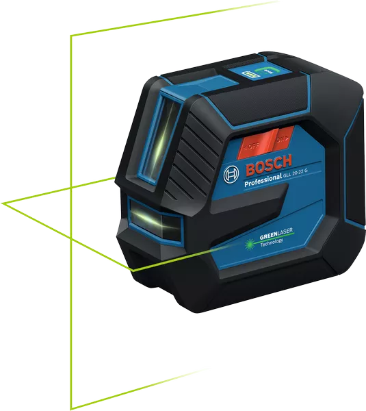 GLL 20-22 G Professional Linienlaser mit 4 x Batterie (AA), Universalhalterung LB 10