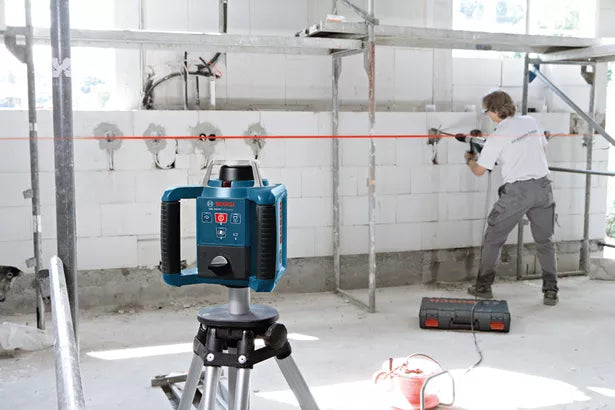 GRL 300 HV Professional Rotationslaser im Handwerkerkoffer mit 1 x 9V-Blockbatterie, Zubehör-Set - MELTEC GmbH