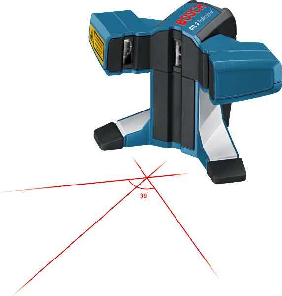 GTL 3 Professional Fliesenlaser mit 4 x Batterie (AA), Zubehör-Set