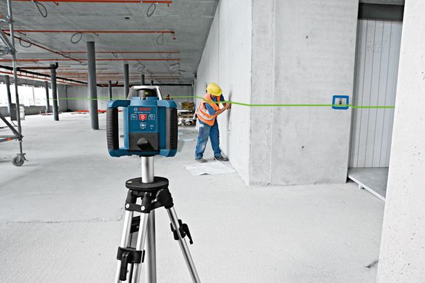 GRL 300 HVG Professional Rotationslaser in Handwerkerkoffer mit 2 x Batterie (LR20), Zubehör-Set