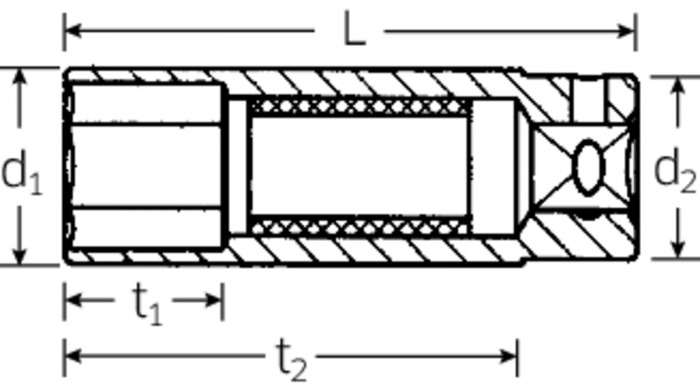 3/8" Zündkerzen-Steckschlüsseleinsatz 4606 - MELTEC GmbH