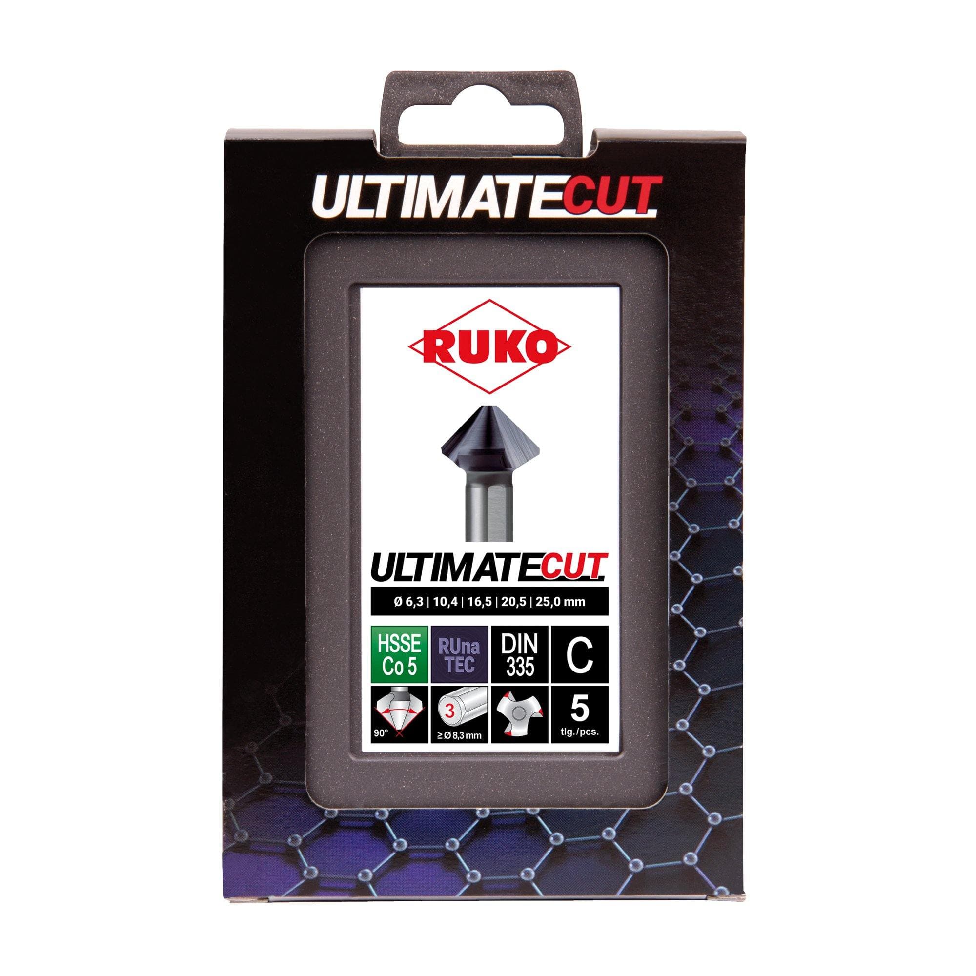 PRO ULTIMATECUT Kegel- und Entgratsenker-Satz - 5 tlg. - MELTEC GmbH