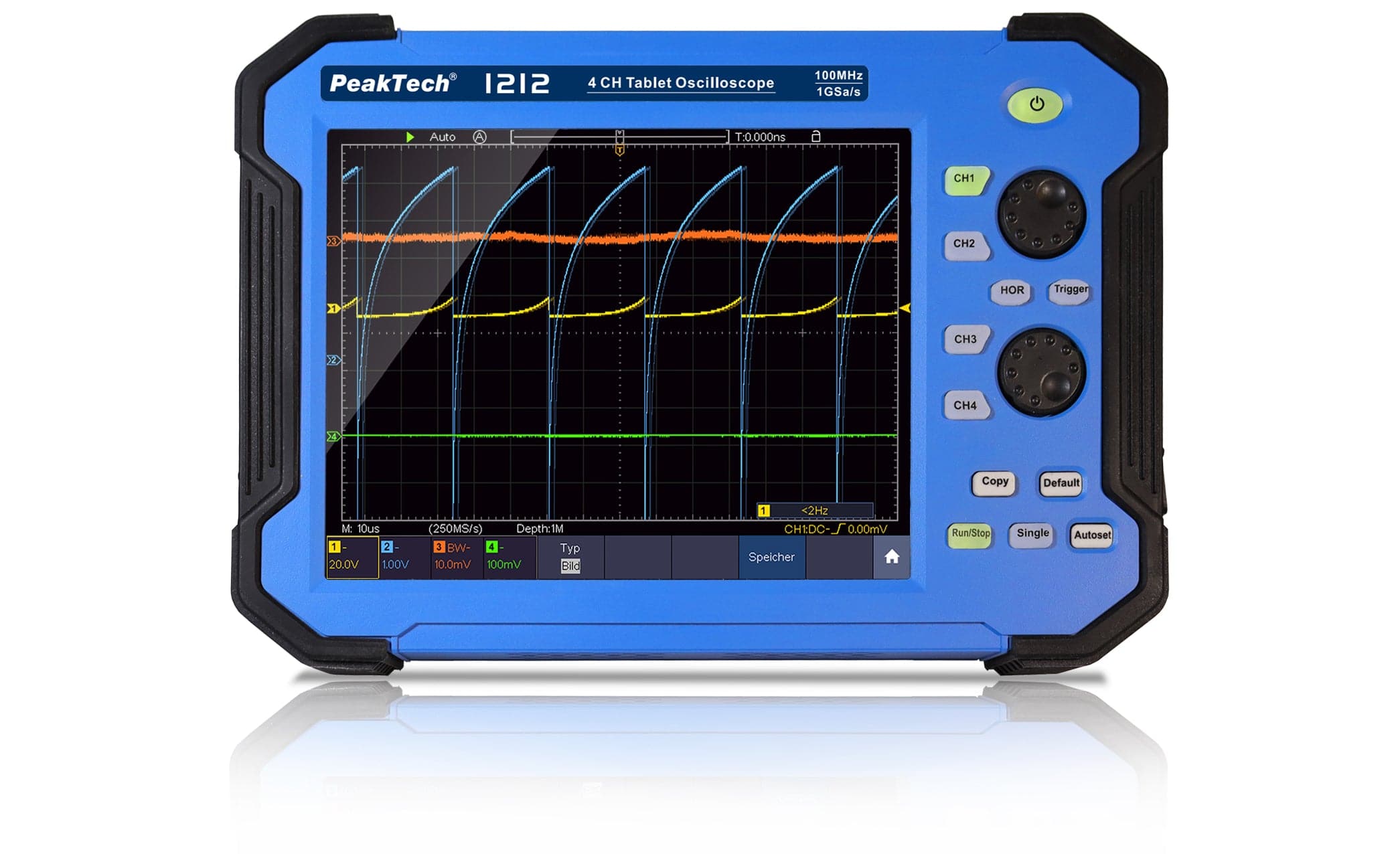 P 1212 - 100 MHz / 4 CH, 1 GS/s Tablet-Oszilloskop - MELTEC GmbH