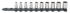1/4" Satz Steckschlüsseleinsätze Doppel-6-kant mit Clip-Leiste 12916/10-40 - MELTEC GmbH