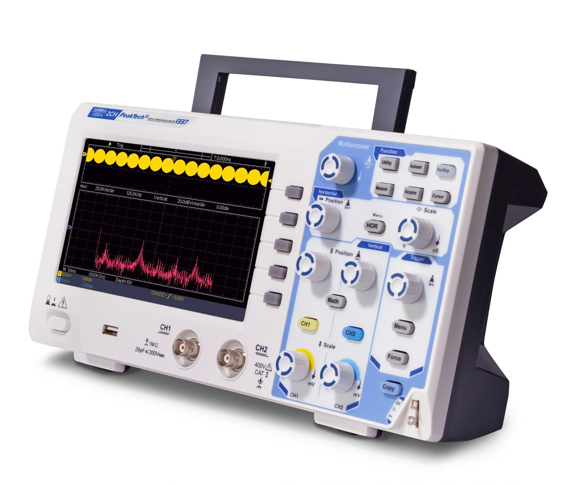 P 1337 - 100 MHz / 2 CH ~ 1 GS/s ~ Digital Speicheroszilloskop mit USB - MELTEC GmbH