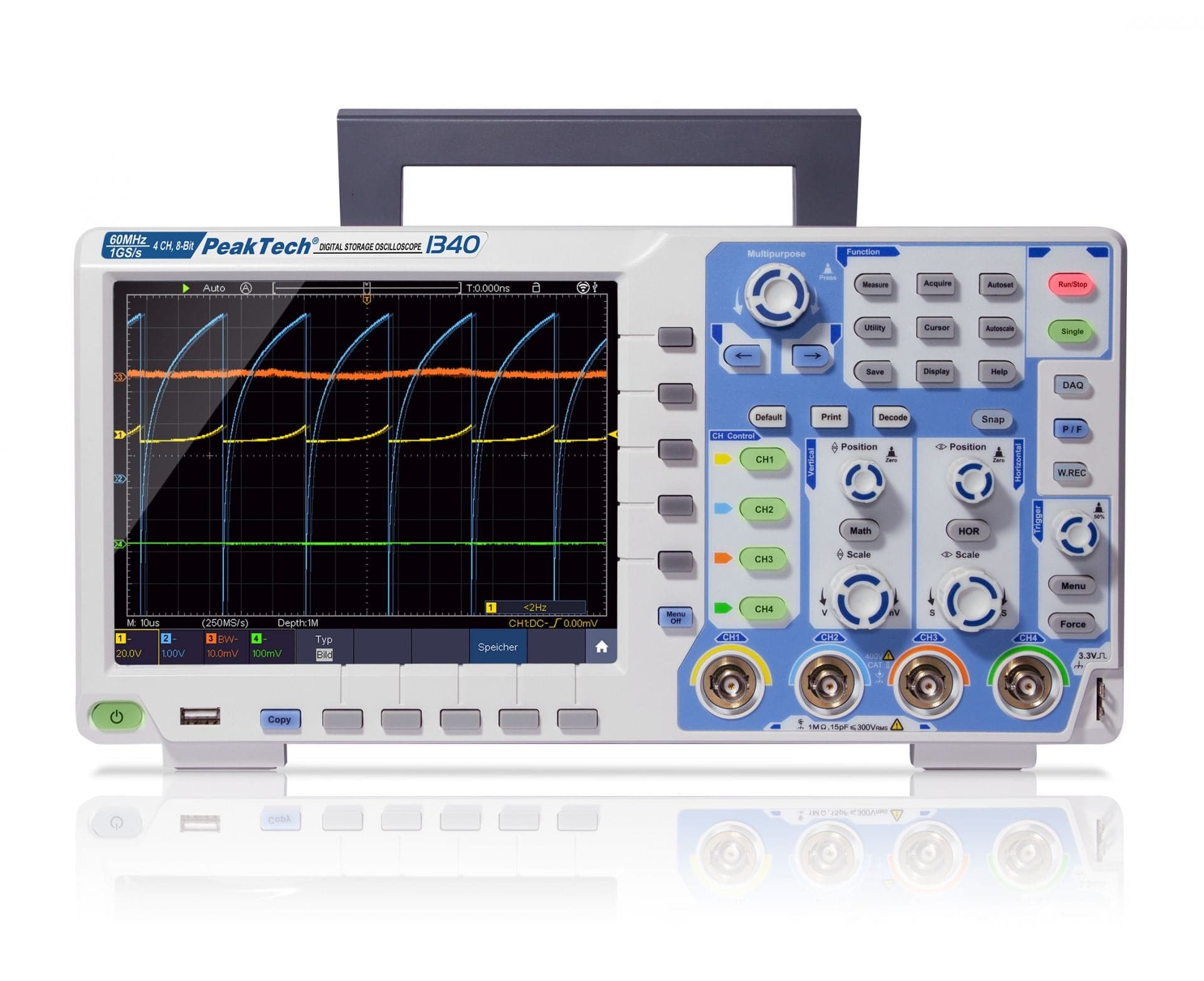 P 1340 - 60 MHz/4 CH ~ 1 GS/s ~ Digital Oszilloskop - MELTEC GmbH