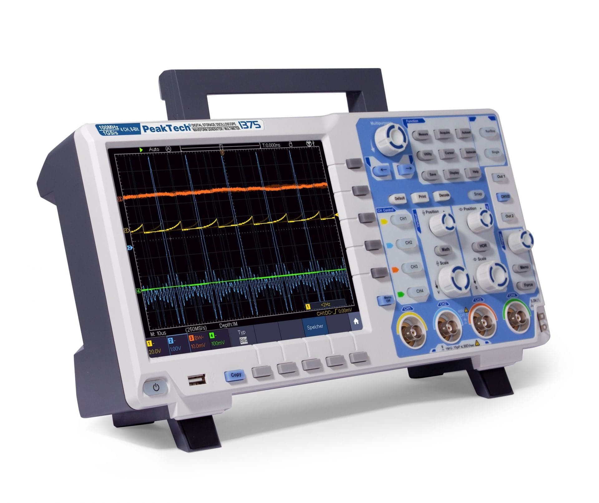 P 1375 - 100 MHz/4 CH ~ 1 GS/s ~ Digital Oszilloskop - MELTEC GmbH