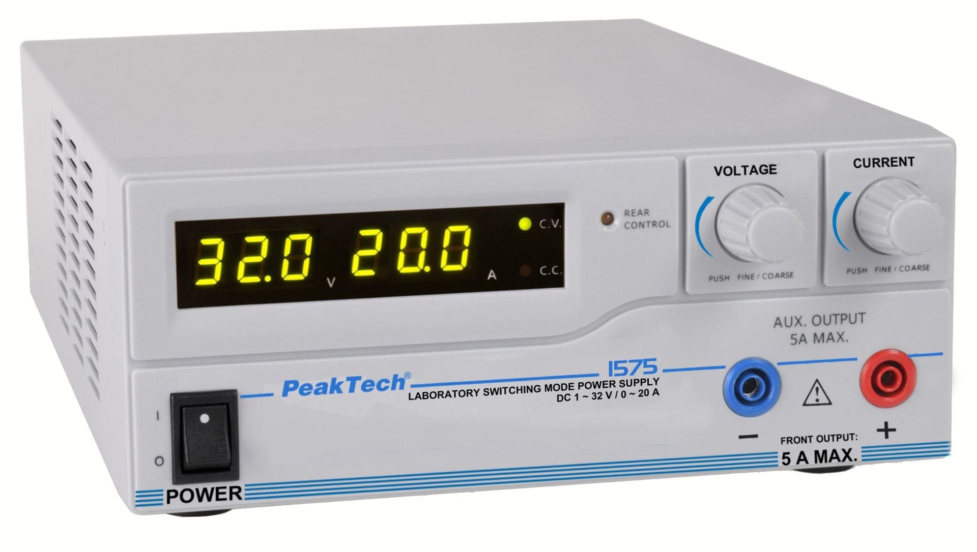 P 1575 - Labornetzteil DC 1 - 32V / 0 - 20A & USB - MELTEC GmbH