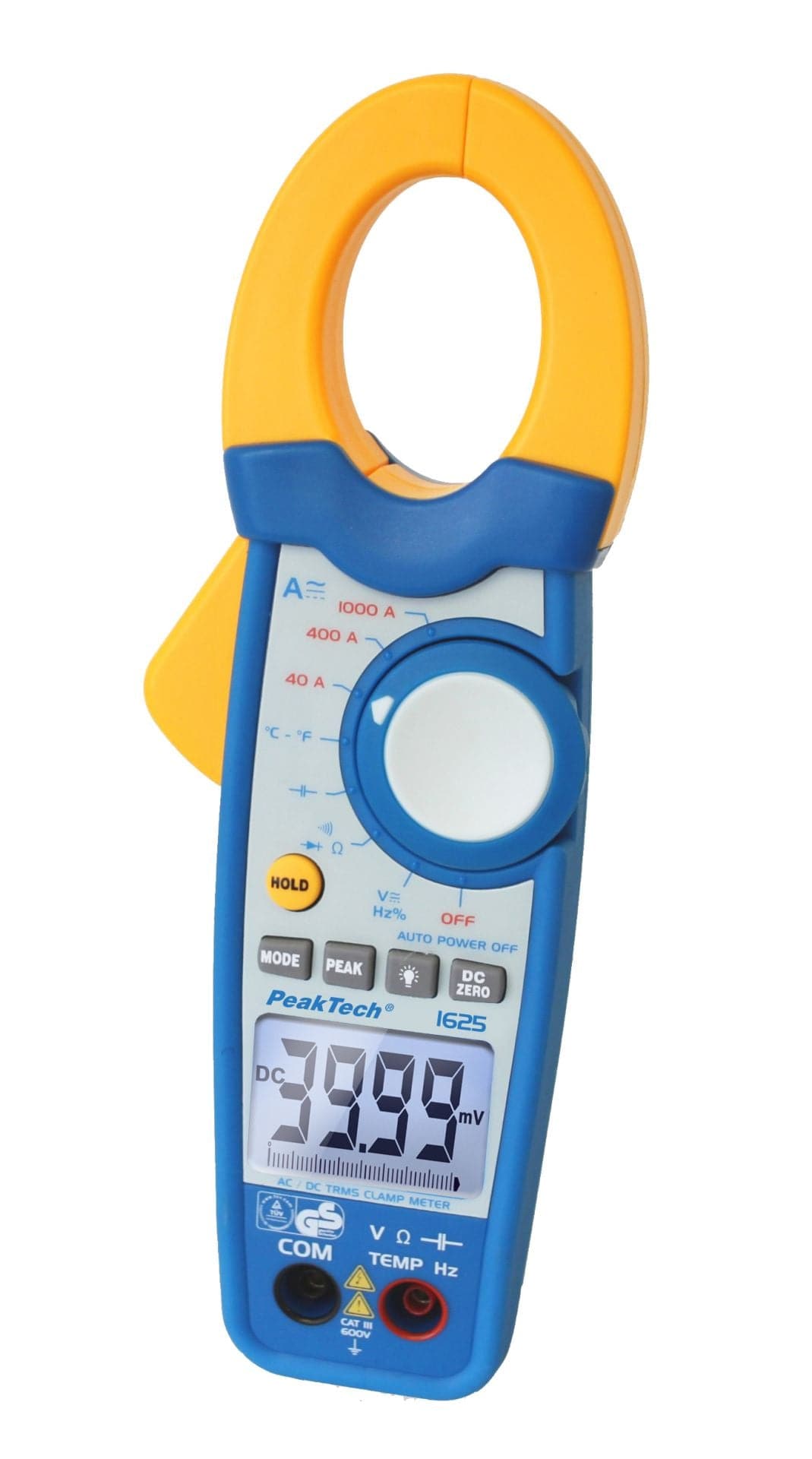 P 1625 - Stromzangenamperemeter ~ 4.000 Counts ~ 1000 A AC/DC mit TrueRMS & DMM - MELTEC GmbH