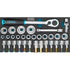 Steckschlüssel SatzVierkant 12,5 mm (1/2 Zoll) ∙ Außen-Doppel-Sechskant-Tractionsprofil, Innen TORX® Profil, Innen-Sechskant Profil - MELTEC GmbH