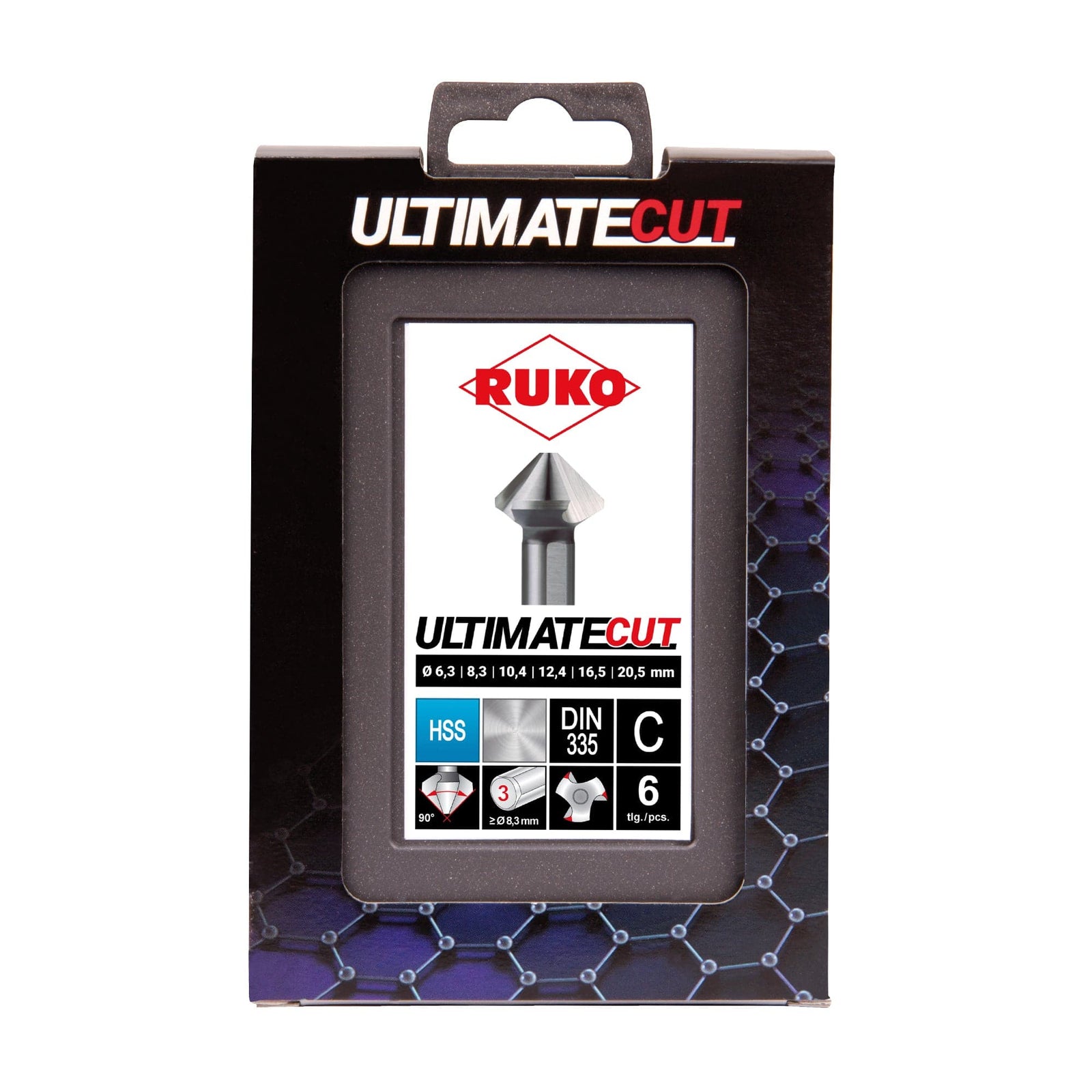 ULTIMATECUT Kegel- und Entgratsenker-Satz - 6 tlg. - MELTEC GmbH