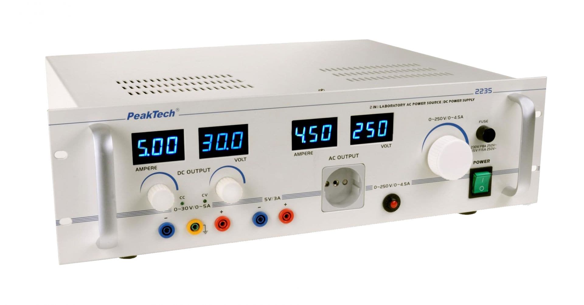 P 2235 - Steuertrenntransformator, 1000 W, 0-30 V/5 A - MELTEC GmbH
