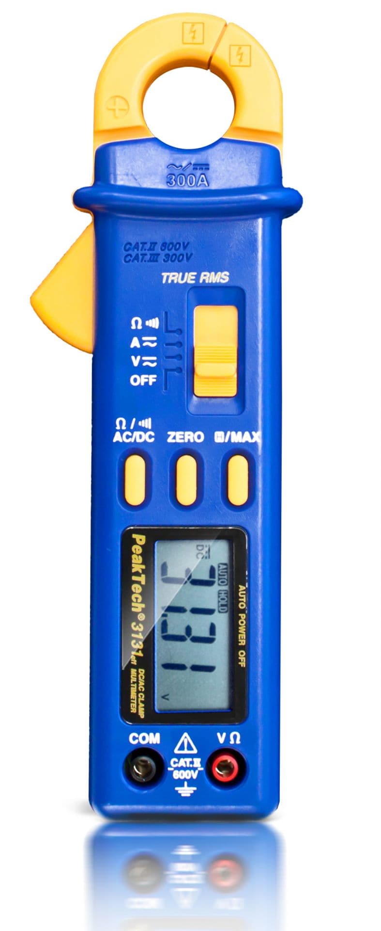 P 3131 - Stromzangenamperemeter ~ 4.000 Counts ~ 300 A AC/DC mit TrueRMS & DMM - MELTEC GmbH