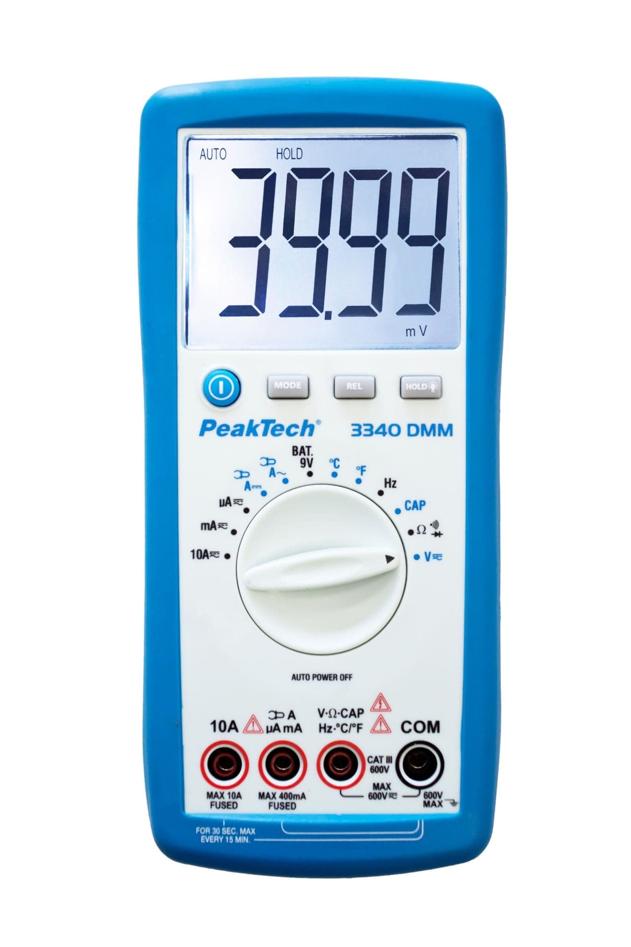P 3340 - Digitalmultimeter ~ 4.000 Counts ~ 600V AC/DC ~ 10A AC/DC - Auto-Range - MELTEC GmbH