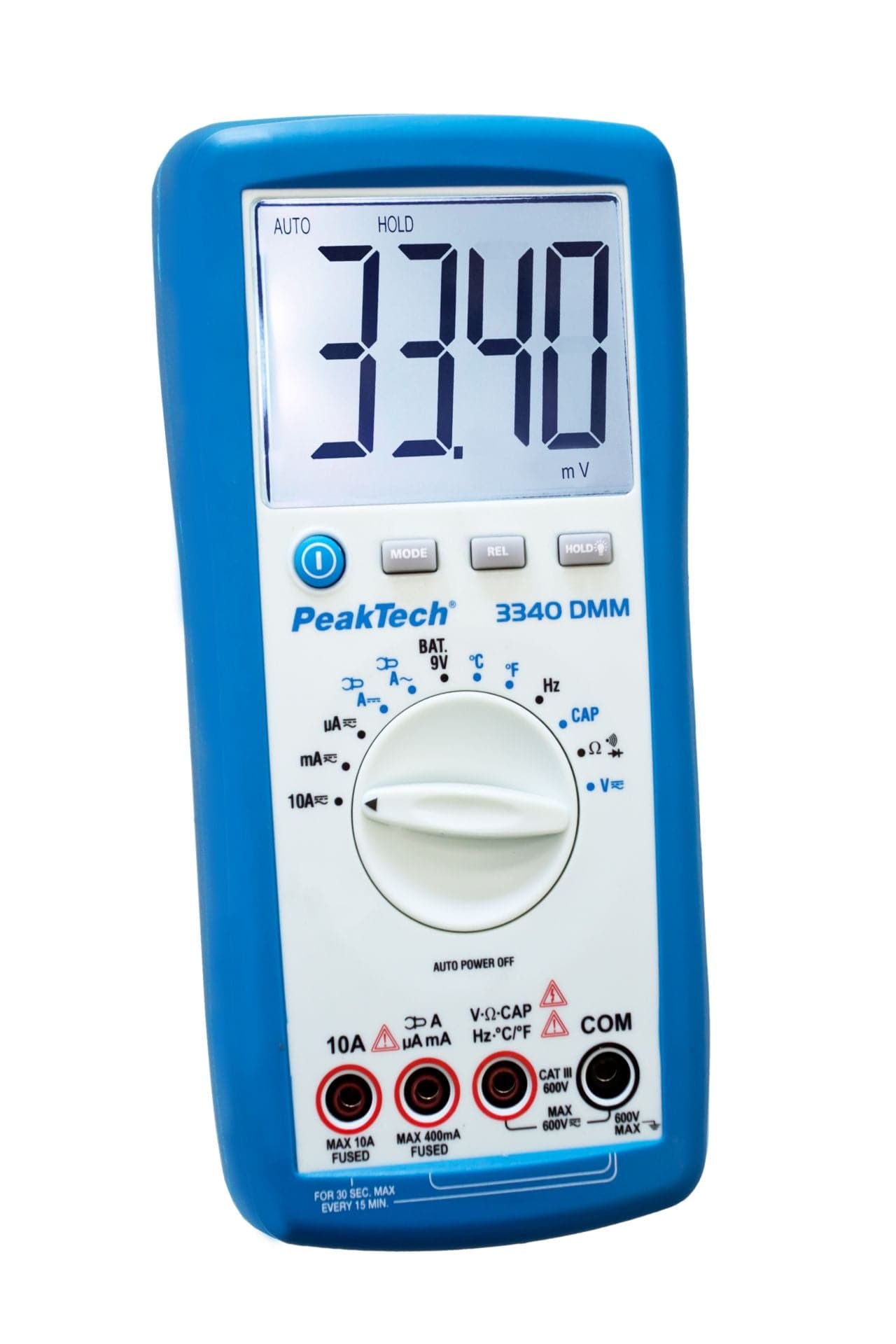 P 3340 - Digitalmultimeter ~ 4.000 Counts ~ 600V AC/DC ~ 10A AC/DC - Auto-Range - MELTEC GmbH
