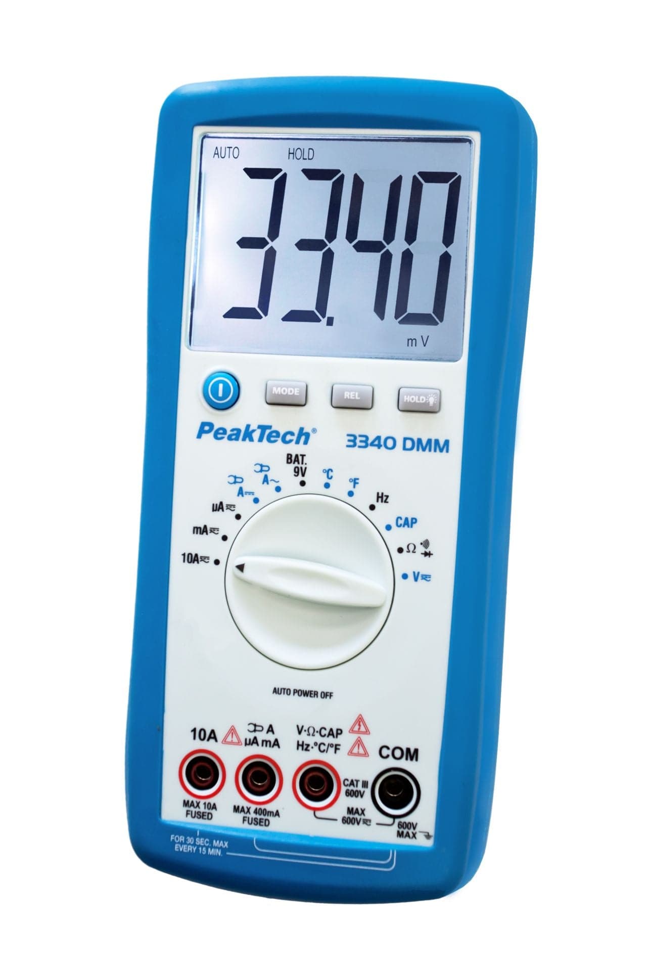 P 3340 - Digitalmultimeter ~ 4.000 Counts ~ 600V AC/DC ~ 10A AC/DC - Auto-Range - MELTEC GmbH