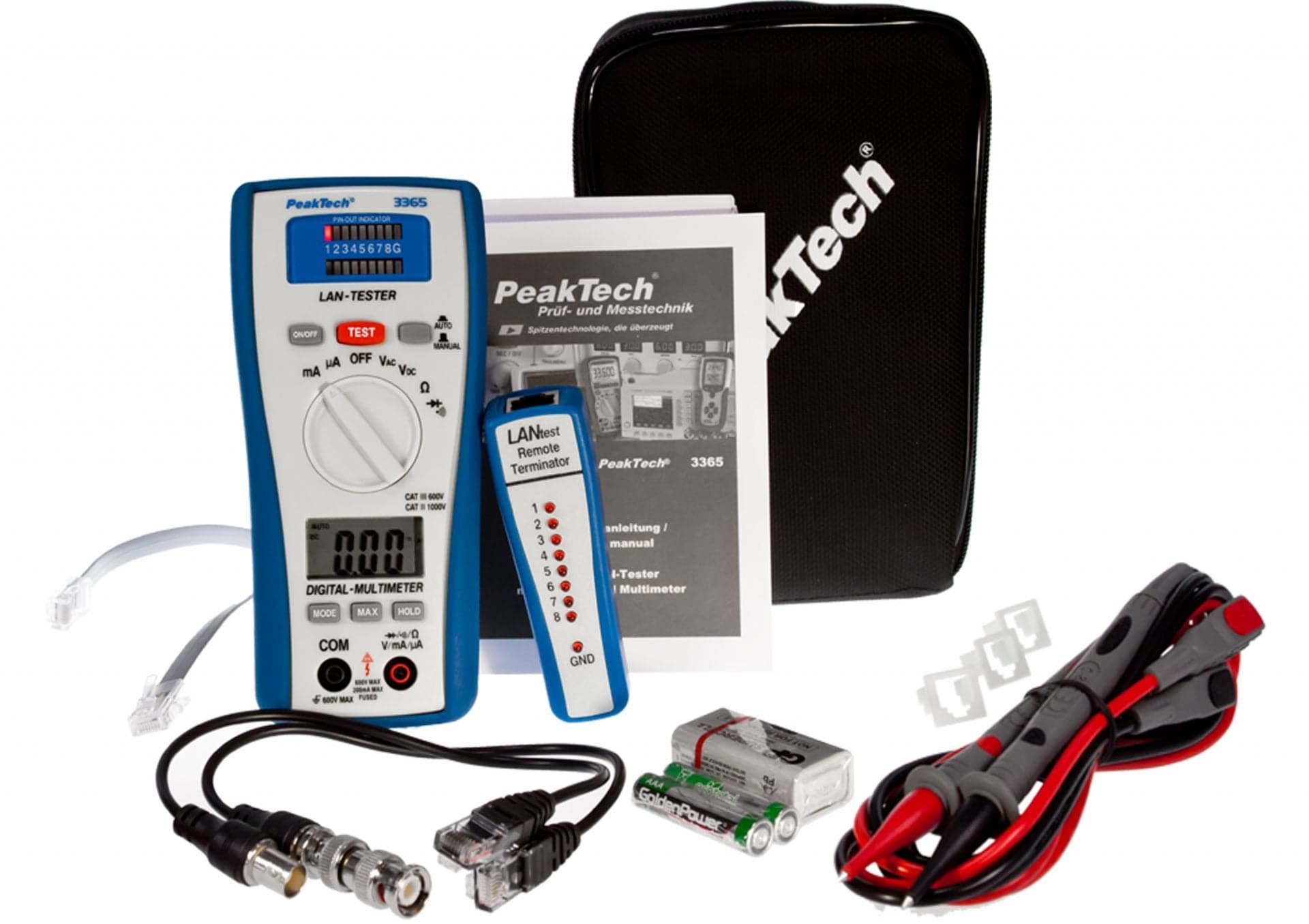 P 3365 - Digitalmultimeter ~ 2.000 Counts ~ 600V AC/DC ~ 200mA AC/DC - mit LAN - Tester - MELTEC GmbH