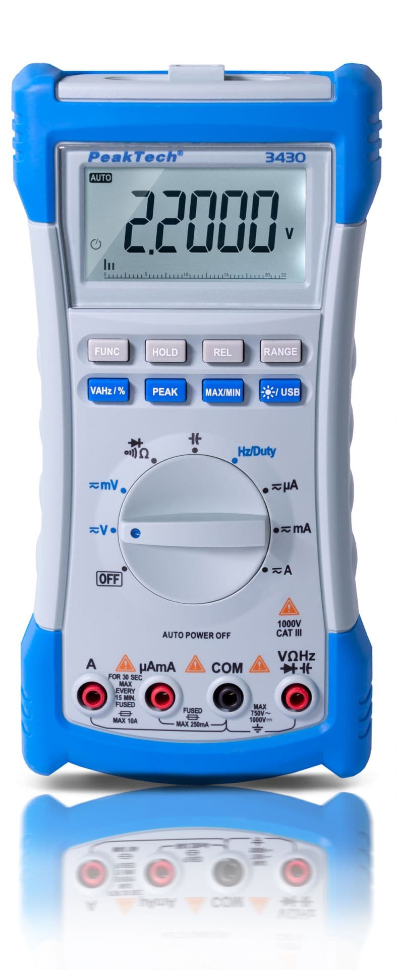 P 3430 - Digitalmultimeter ~ 20.000 Counts ~mit TrueRMS, TÜV/GS & USB - MELTEC GmbH