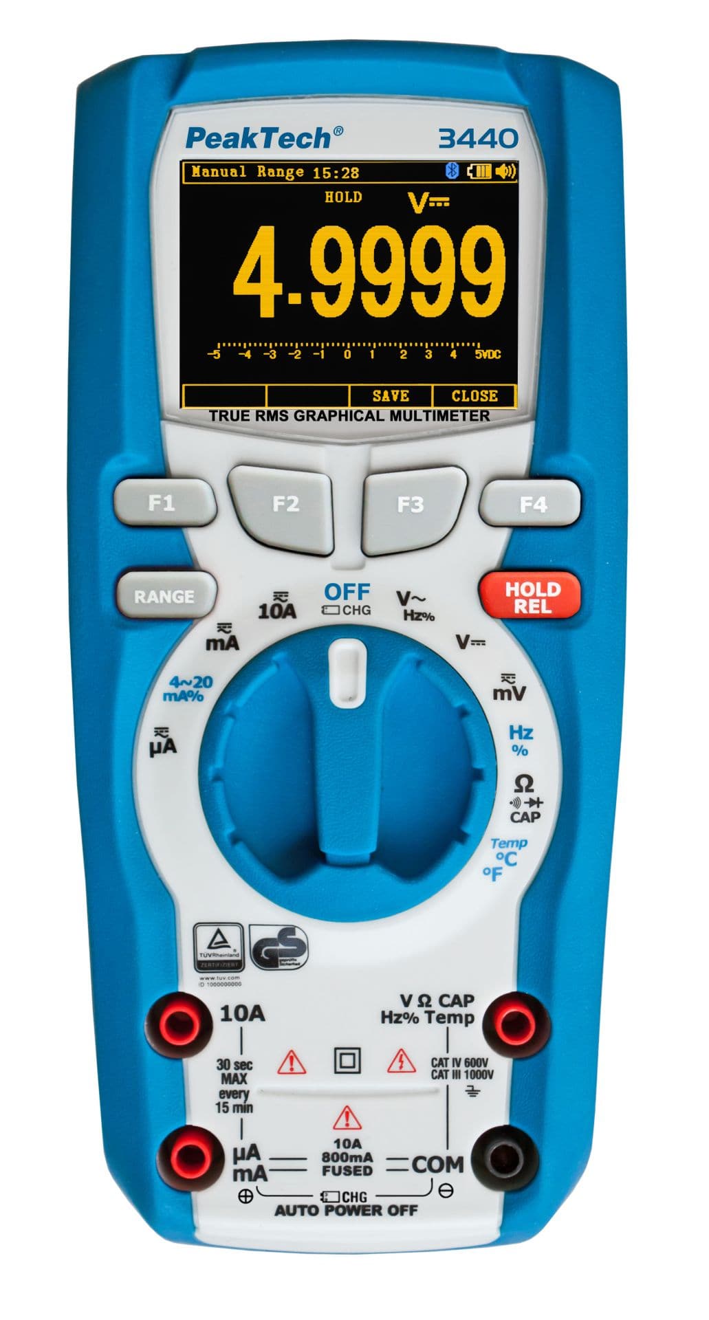 P 3440 - Grafikmultimeter ~ 50.000 Counts ~1000V AC/DC mit TrueRMS, Bluetooth - MELTEC GmbH