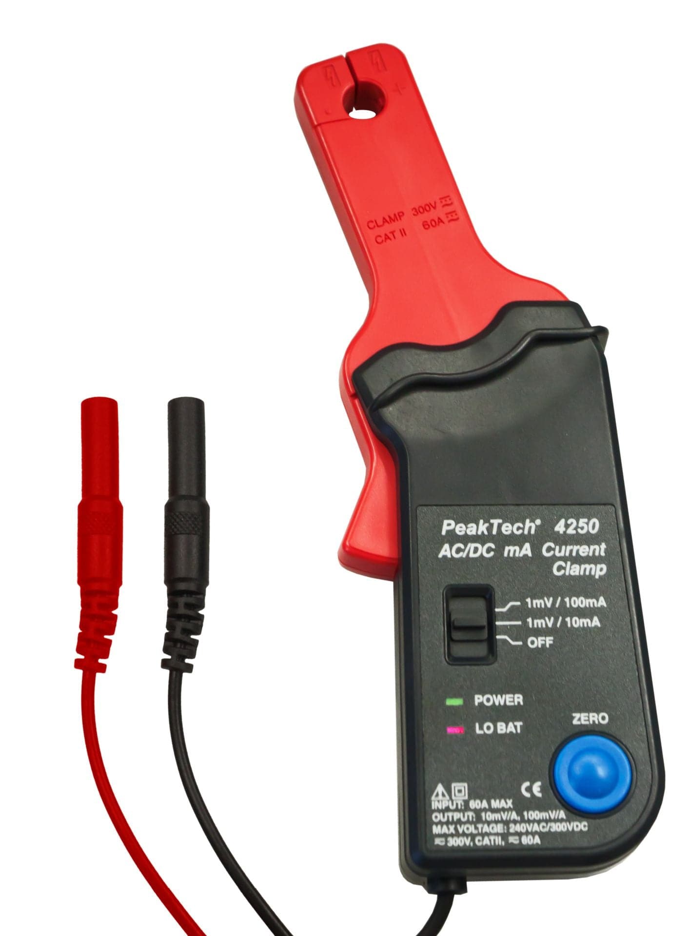 P 4250 - Stromzangenadapter für Multimeter ~ 60 A AC/DC ~ mit 4mm Anschlussstecker - MELTEC GmbH