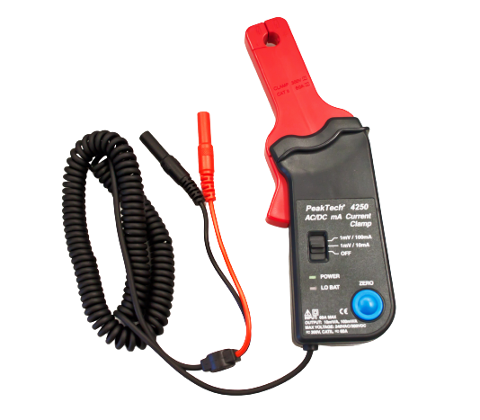 P 4250 - Stromzangenadapter für Multimeter ~ 60 A AC/DC ~ mit 4mm Anschlussstecker - MELTEC GmbH