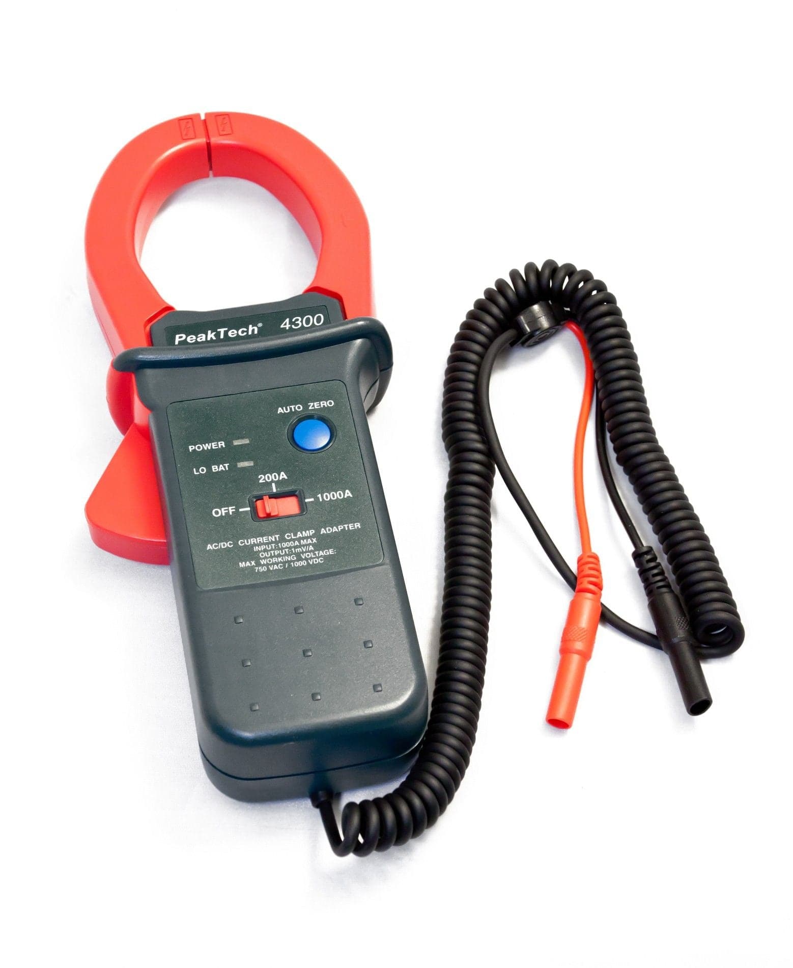P 4300 - Stromzangenadapter für Multimeter ~ 1000 A AC/DC ~ mit 4mm Anschlußstecker - MELTEC GmbH