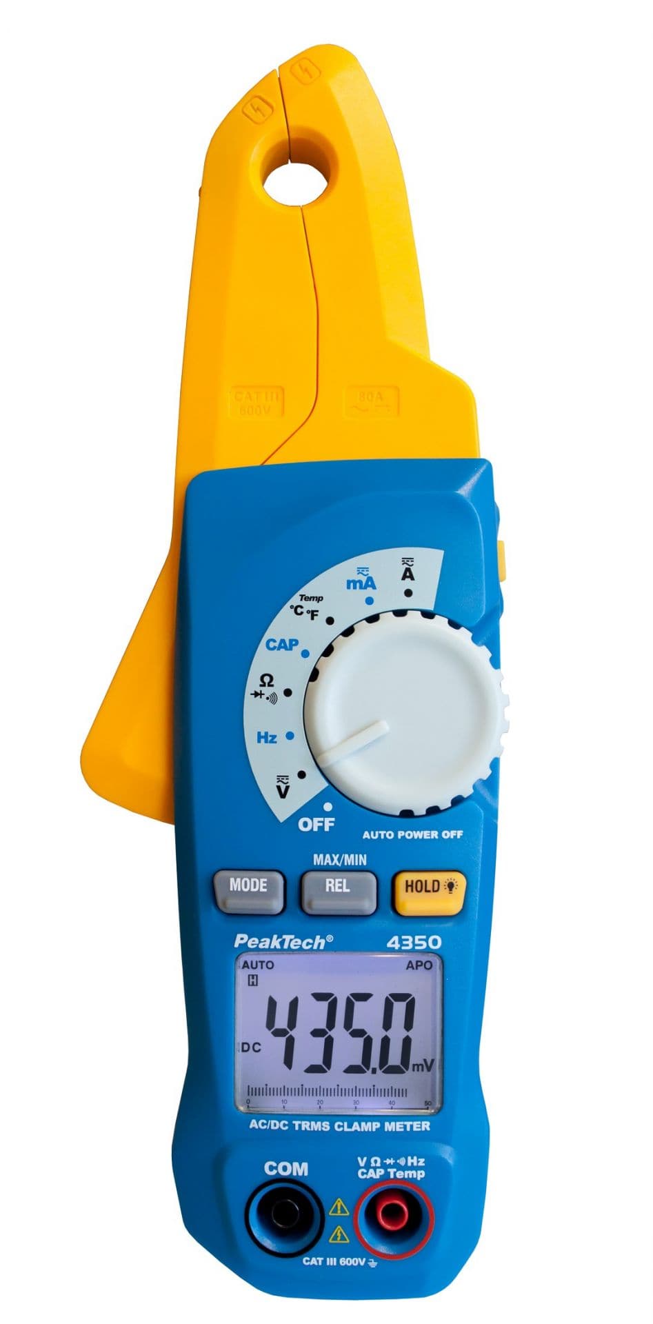P 4350 - Stromzangenamperemeter ~ 4.000 Counts ~ 80 A AC/DC mit TrueRMS & DMM - MELTEC GmbH