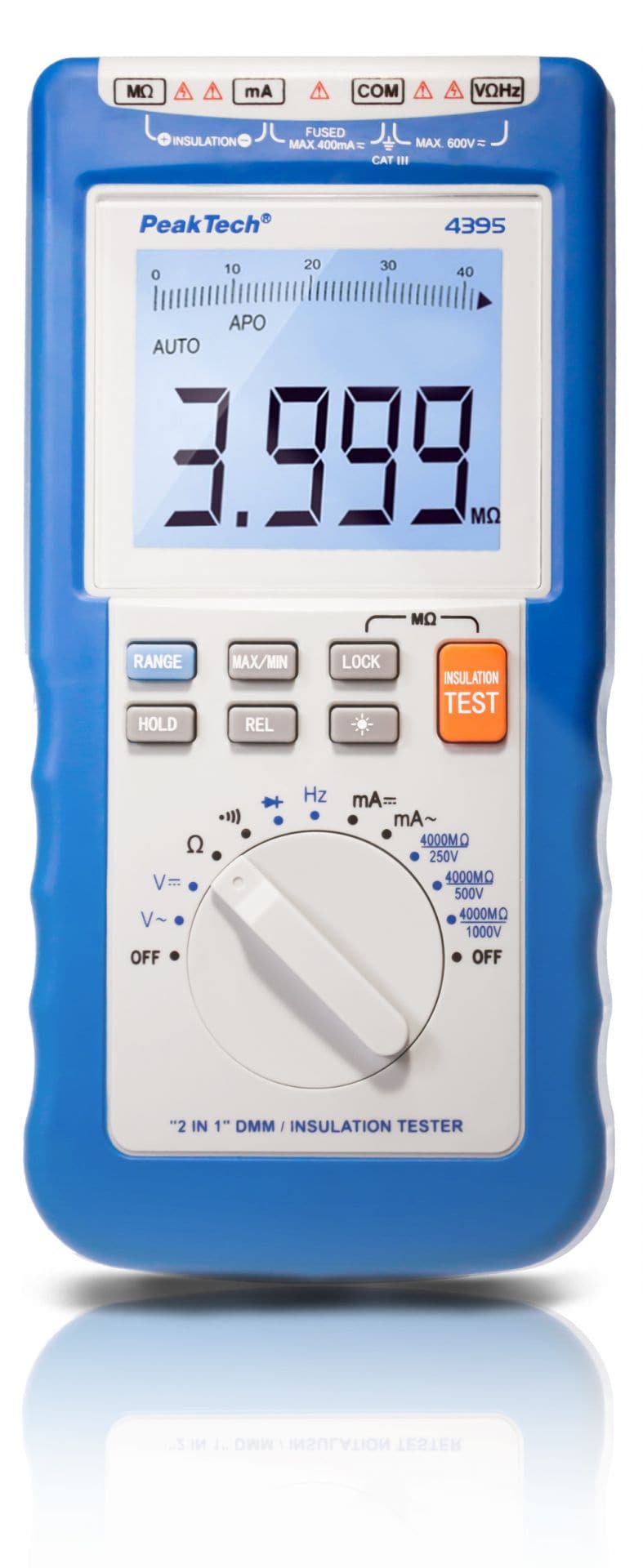 P 4395 - Isolationsmessgerät ~ 4.000 Counts ~ 250/500/1000 V ~ 4000 MOhm ~ mit DMM - MELTEC GmbH