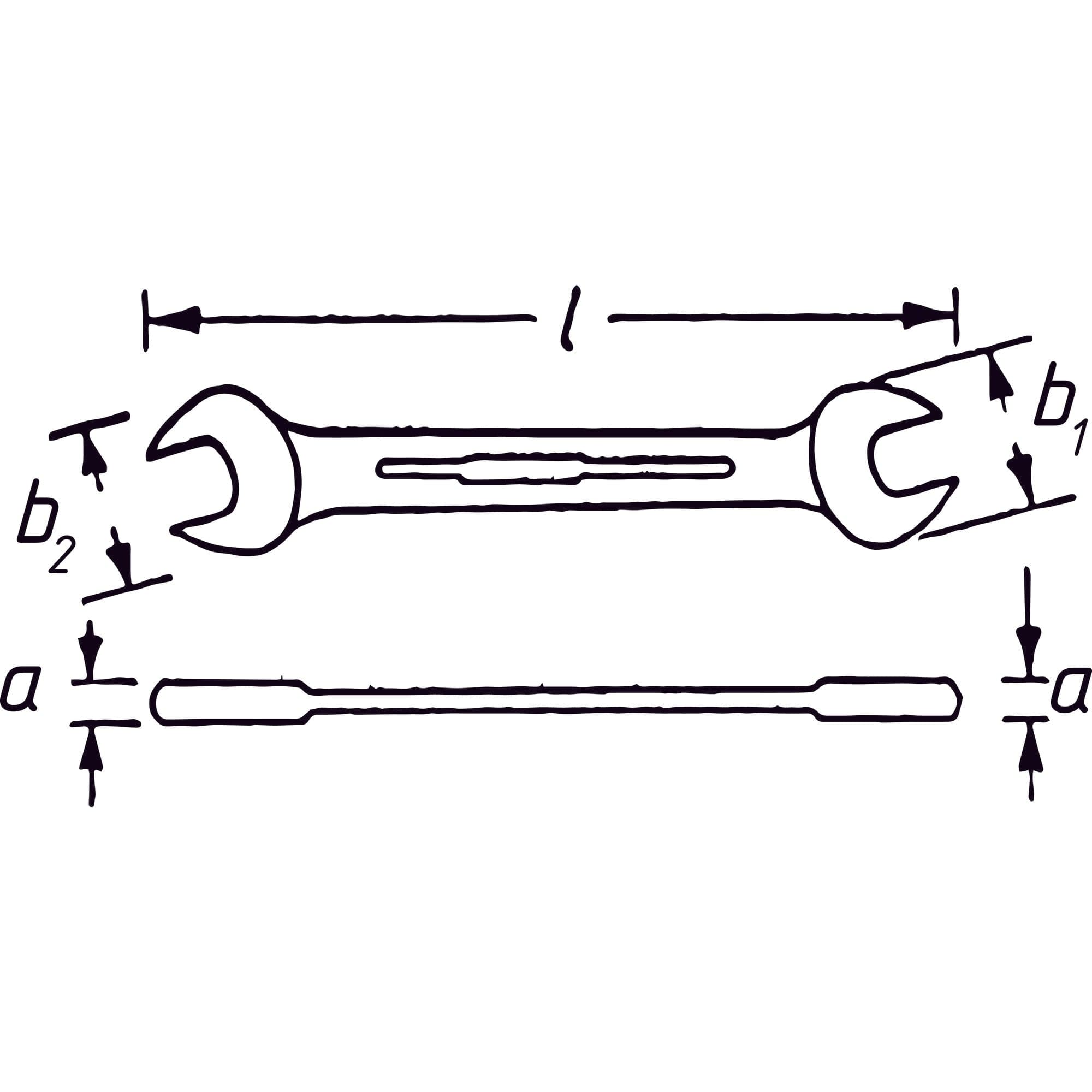 Doppel-Maulschlüssel 9⁄16 x 5⁄8 ″ - MELTEC GmbH