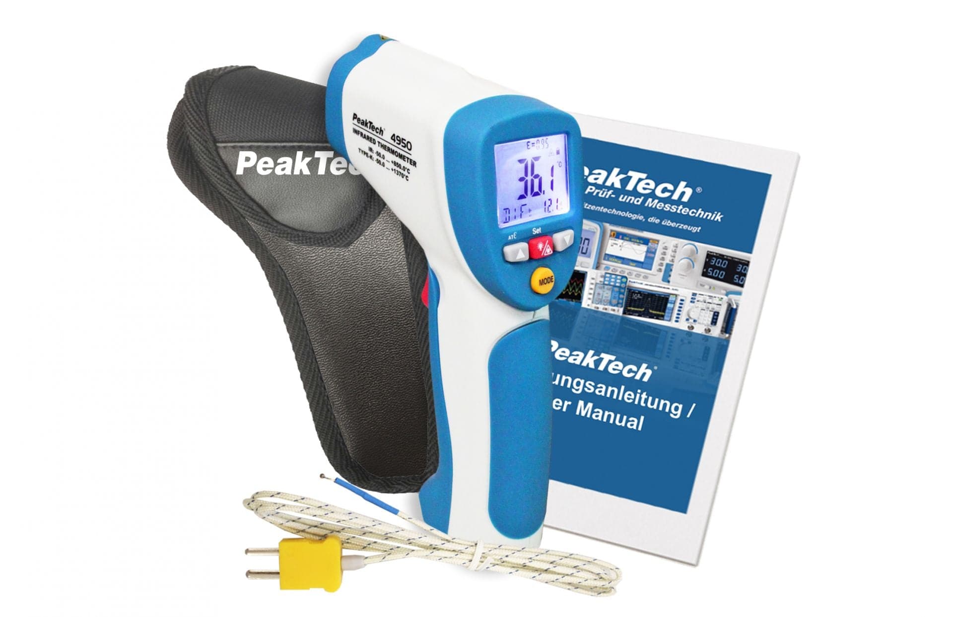P 4950 - IR-Thermometer ~ -50 ... +850°C ~ 30:1 ~ mit Typ-K Messeingang - MELTEC GmbH