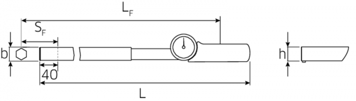 Drehmomentschlüssel MANOSKOP® mit Messuhr und Aufnahme für Aufsteckwerkzeuge Nr. 71/80 - MELTEC GmbH