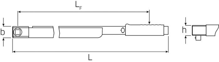 Drehmomentschlüssel Standard MANOSKOP® mit festem Vierkant Nr. 720Nf/80 - MELTEC GmbH