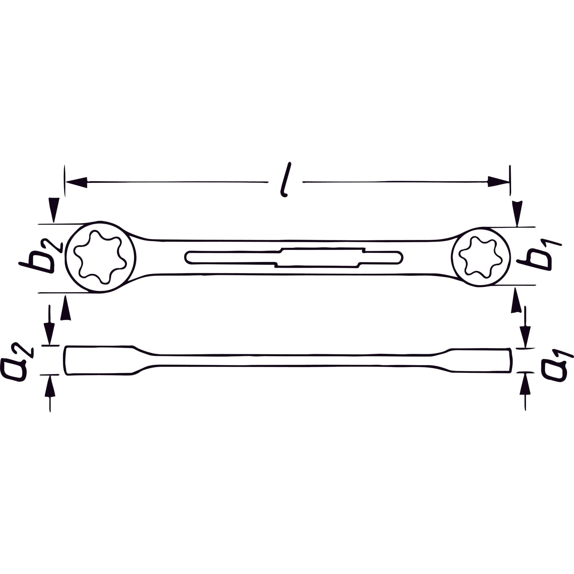 Doppel-Ringschlüssel TORX® E20, E24 - MELTEC GmbH