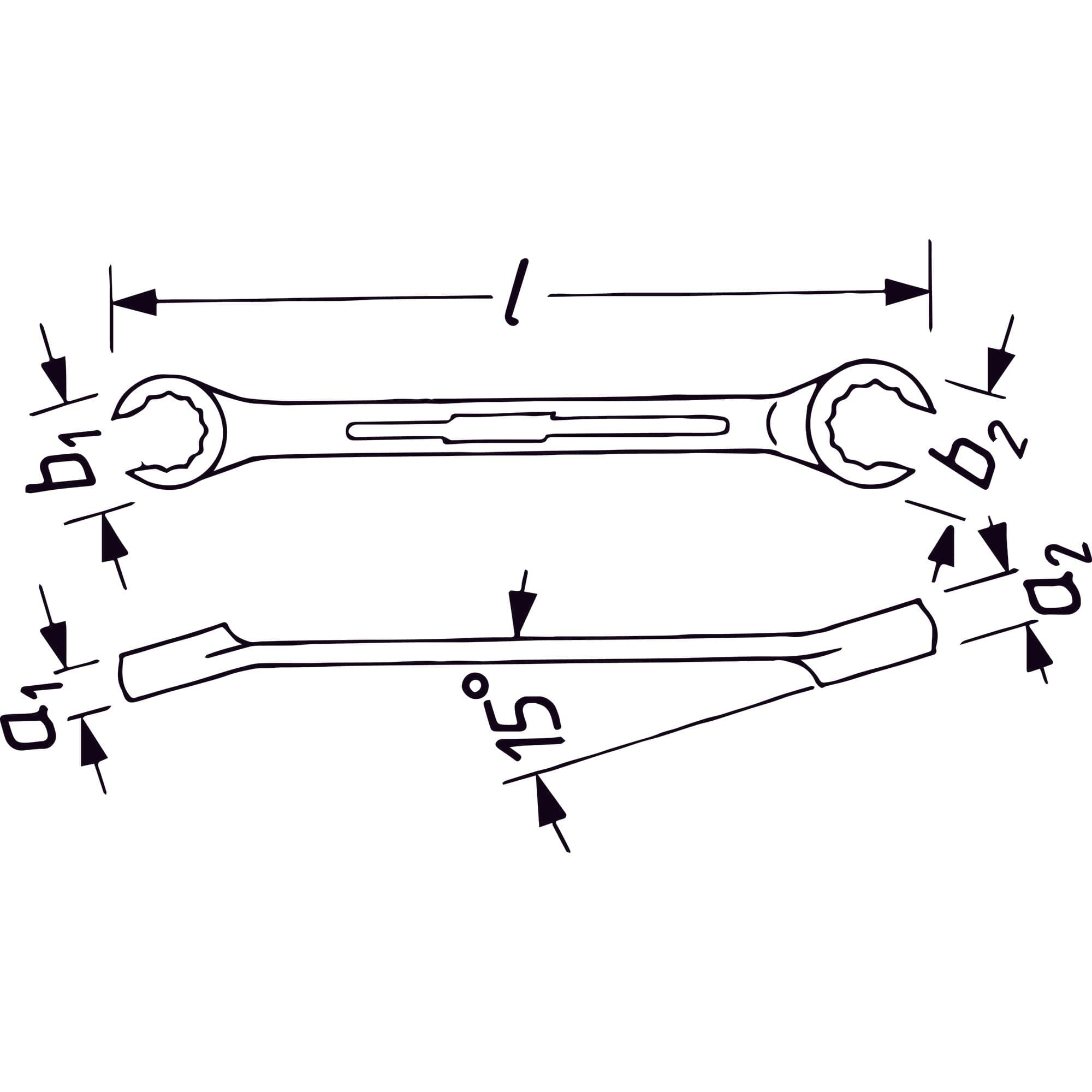 Doppel-Ringschlüssel ∙ offen 13.2mm - MELTEC GmbH