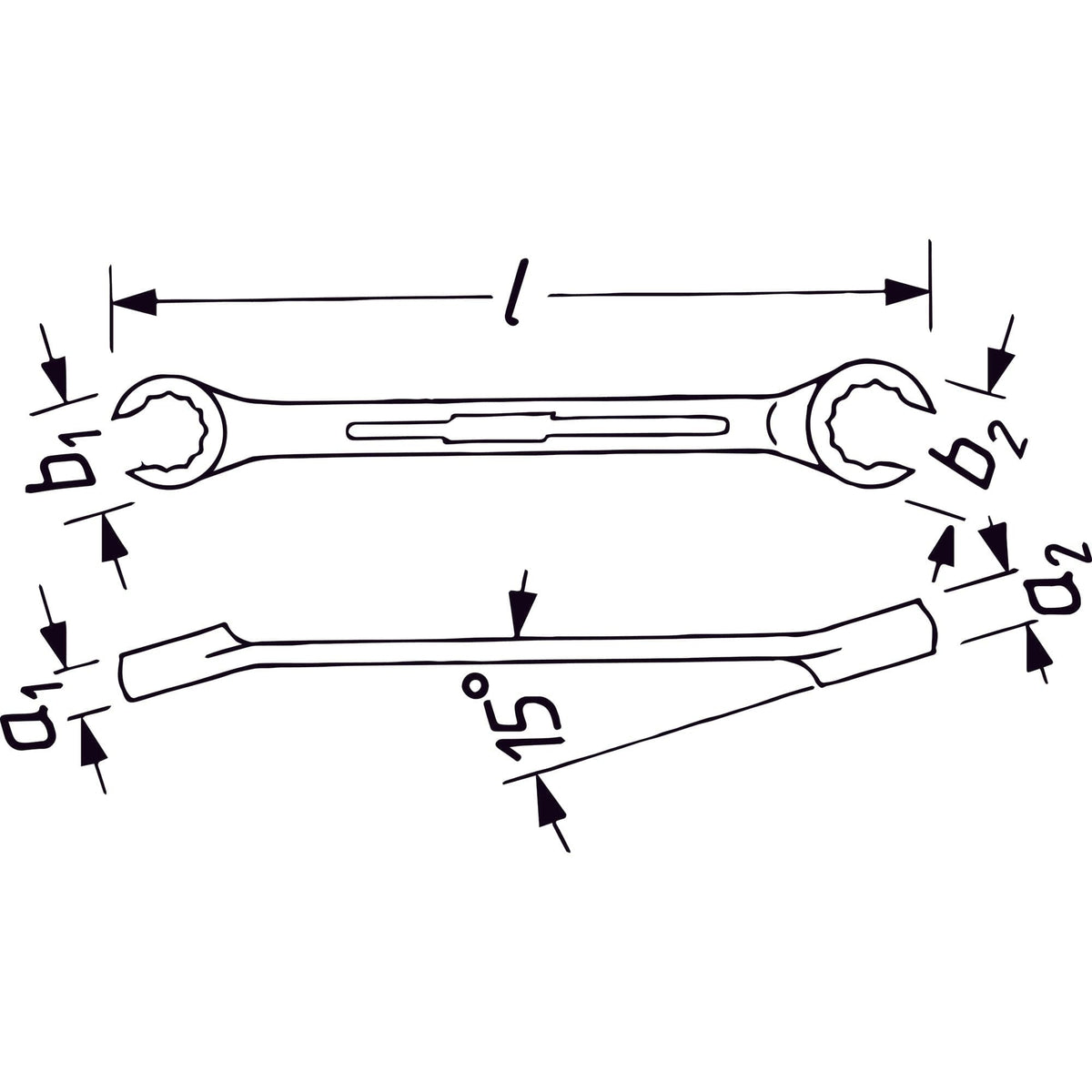 Doppel-Ringschlüssel ∙ offen 13.2mm - MELTEC GmbH