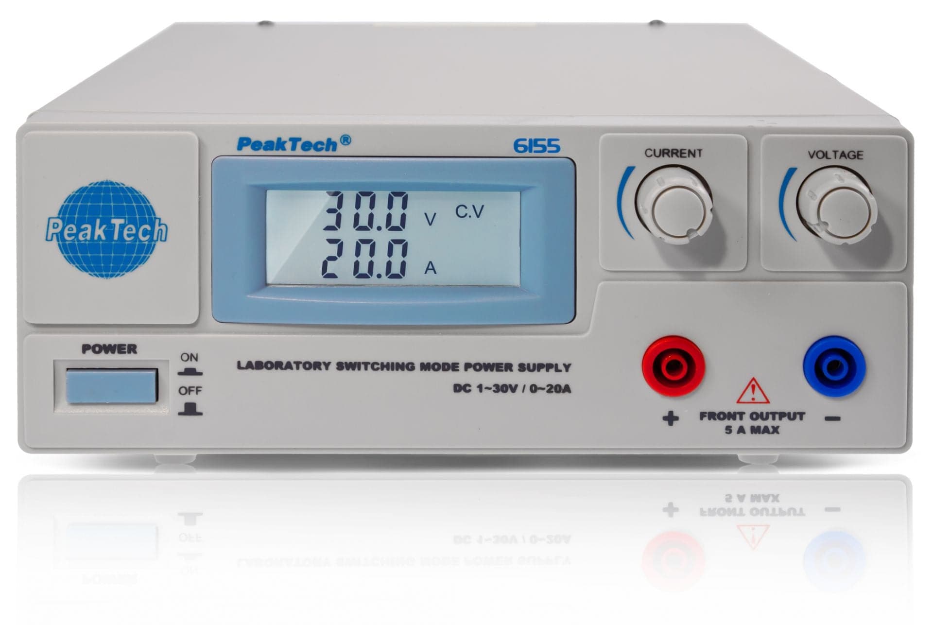 P 6155 - DC Schaltnetzgerät ~ 0 - 30V / 0 - 20A - MELTEC GmbH