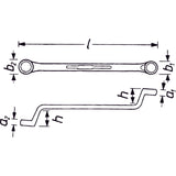 Doppel-Ringschlüssel 19⁄32 x 11⁄16 ″ - MELTEC GmbH