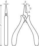 Elektronik-Flachrundzange 6711 - MELTEC GmbH