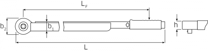 Drehmomentschlüssel Standard MANOSKOP® mit fest eingebauter Knarre Nr. 721Nf - MELTEC GmbH