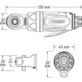 Mini Ratschenschrauber Vierkant 6,3 mm (1/4 Zoll) - MELTEC GmbH