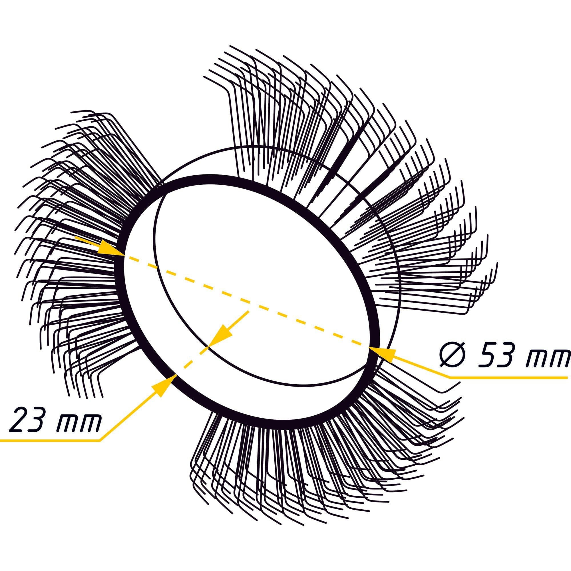 Bürstenband ∙ 23 mm breit ∙ fein ∙ gerade Spitzen - MELTEC GmbH
